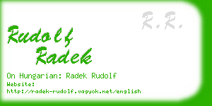 rudolf radek business card